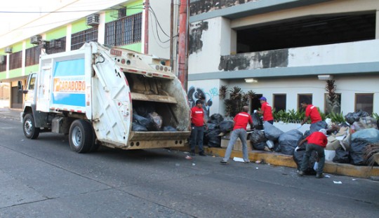 Gobernación asumió recolección de basura en casco central de Valencia y la CHET