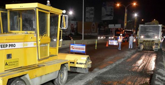 Gobernación de Carabobo inició rehabilitación de Autopista del Este