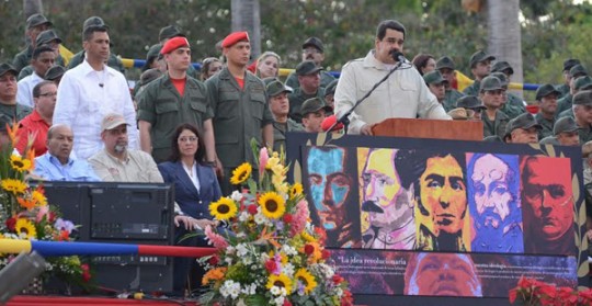 Presidente Maduro realizó salutación de fin de año a FANB desde Campo de Carabobo